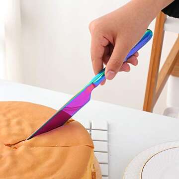 Rainbow Stainless Steel Cake Server Set - Party Essential