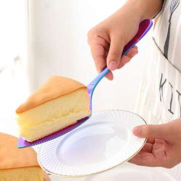 Rainbow Stainless Steel Cake Server Set - Party Essential
