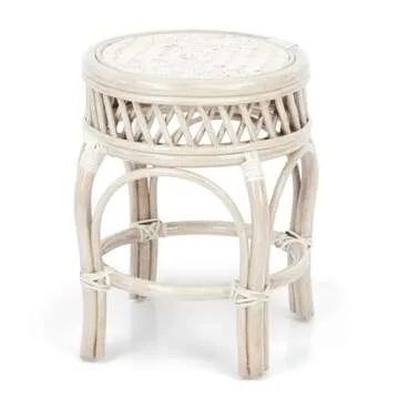 Stylish Ginger Rattan Wicker Stool Fully Assembled