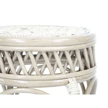 Stylish Ginger Rattan Wicker Stool Fully Assembled