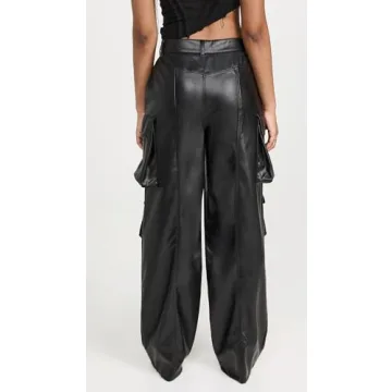 AFRM Women's Parker Baggy Cargo Pants, Noir, Black, 29