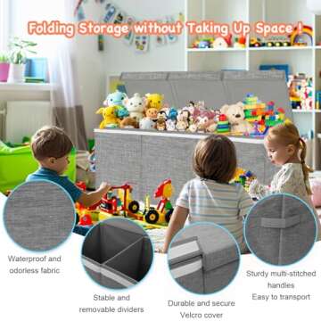 Extra Large Toy Box for Kids and Pets with Storage Lid