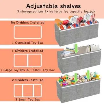 Extra Large Toy Box for Kids and Pets with Storage Lid