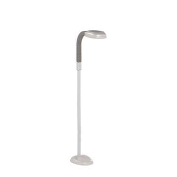 Verilux SmartLight Full Spectrum LED Modern Floor Lamp with Adjustable Brightness, Flexible Gooseneck and Easy Controls - Reduces Eye Strain and Fatigue - Ideal for Reading, Artists, Craft (White)