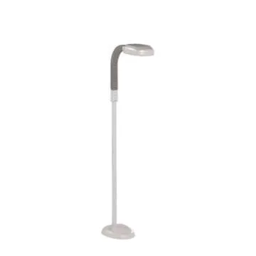 Verilux SmartLight Full Spectrum LED Modern Floor Lamp with Adjustable Brightness, Flexible Gooseneck and Easy Controls - Reduces Eye Strain and Fatigue - Ideal for Reading, Artists, Craft (White)