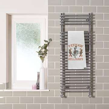 Dibor Funny Retro Western Hippie Skull Cowboy Rodeo Leopard Lightning Kitchen Towels Dish Towels Dis...