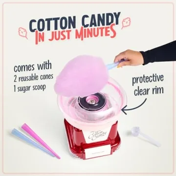 Nostalgia Cotton Candy Maker - Fun Cotton Candy Machine for Kids