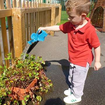 Liberty Imports Little Garden Tools 9-Piece Kids Gardening Set with Flower Pots, Watering Can, Rake, Shovel, Hoe, and Trowel
