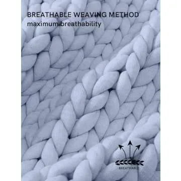 YnM Chunky Throw Blanket, Medium-Weight, Hand Knitted, Skin Friendly, Ventilated and Breathable, Machine Washable, Home Décor Piece for Couch, Sofa and Bed (Atlantis Blue, 40x50 Inch)