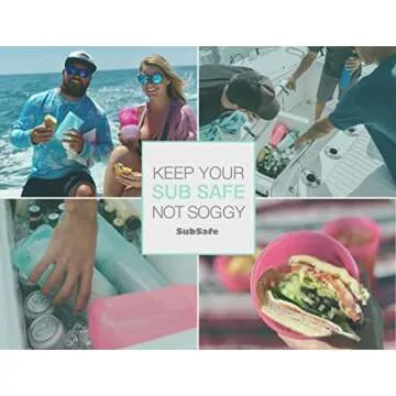 SubSafe Sub Sandwich Plastic Container for Coolers (Seafoam Green)