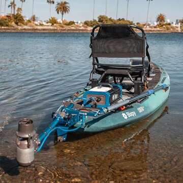 Bixpy K-1 Angler Pro Outboard Kit™ - Electric Marine Trolling Motor with 768 Wh Battery, Perfect for Kayak, Inflatable Watercraft, Paddle Boards
