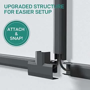 Delamu Black Cord Hider: Innovative Snap-on Cable Management Solution for Your Home