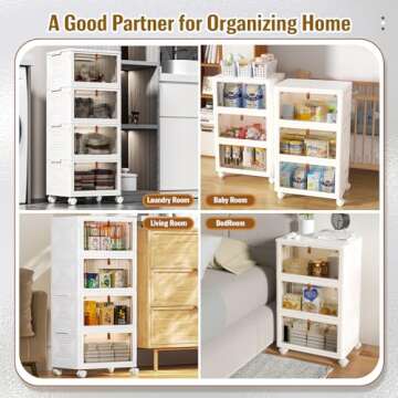 Durable Stackable Plastic Organizer with Lids