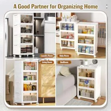 Durable Stackable Plastic Organizer with Lids