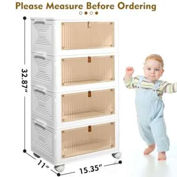 Durable Stackable Plastic Organizer with Lids