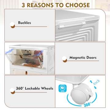 Durable Stackable Plastic Organizer with Lids