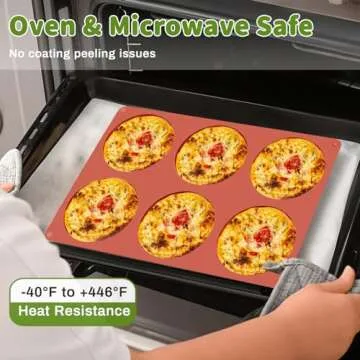 JOERSH Jumbo Silicone Muffin Top Baking Pans 2-PK