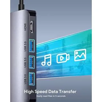 Versatile 8-in-1 Vilcome USB C Hub Adapter for Seamless Connectivity