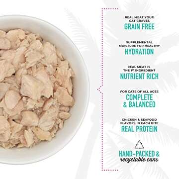 Tiki Cat Luau Grain-Free, Low-Carbohydrate Wet Food with Poultry or Fish in Consomme for Adult Cats & Kittens, 2.8oz, 12pk, Variety