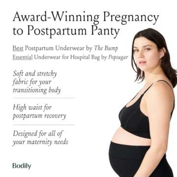 Bodily All-In Panty. High-Waist for Maternity, Postpartum & C-Section Recovery. TheBump's Best Postp...