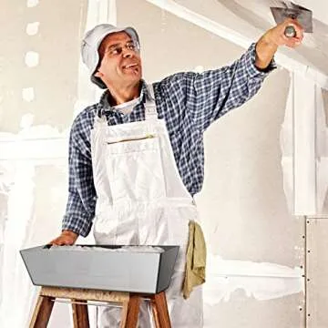 DEKEones Drywall Pan Mud, 12” Stainless Steel Watertight Reinforced Mud Pan, Tapered Sides, Drywall Tool Tray Bucket