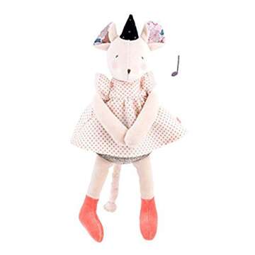 Moulin Roty "il Etait Une Fois" collection - Souris Musicale - Musical Polka Dot Mouse Doll, 10.5"