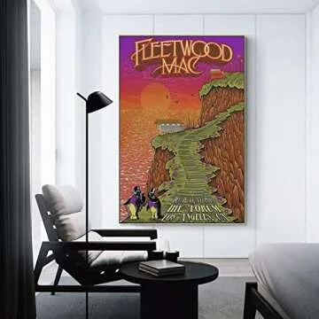 DEWF Fleetwood Mac Band Vintage Poster for Room Aesthetic Canvas Art Poster And Wall Art Picture Print Modern Family Bedroom Decor Posters 12x18inch(30x45cm)