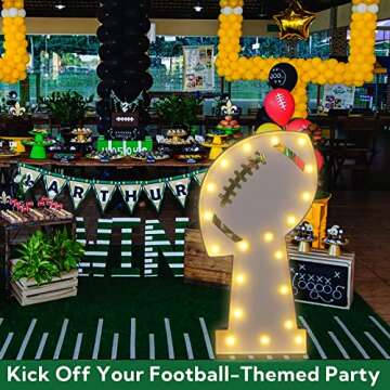 imprsv 3FT Football Birthday Party Decorations Trophy, Football Party Supplies for Game Day, Great F...