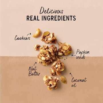 Purely Elizabeth Granola Peanut Butter Collagen Keto Granola, Made with Nuts and Seeds, Grain-Free, Gluten-Free, Non-GMO (8oz Bag)