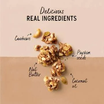 Purely Elizabeth Granola Peanut Butter Collagen Keto Granola, Made with Nuts and Seeds, Grain-Free, Gluten-Free, Non-GMO (8oz Bag)