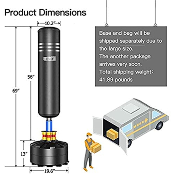 Dripex Freestanding Punching Bag 69'' - Durable Heavy Boxing Bag