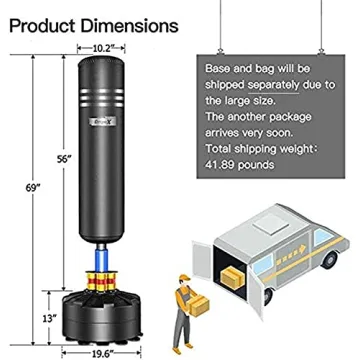 Dripex Freestanding Punching Bag 69'' - Durable Heavy Boxing Bag