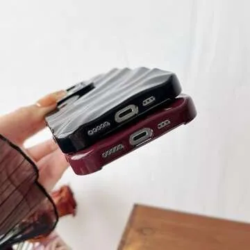 Caseative for iPhone 14 Pro Case,Water Ripple Pattern Curly Wave Shape Soft Phone Case (Silver)