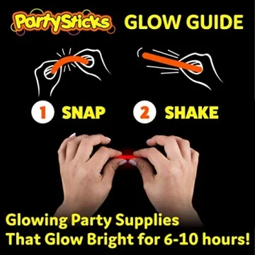 PartySticks Mini Glow Sticks 200 Pack for All Events
