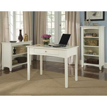 Alaterre Shaker Cottage Bookcase, Four Shelf, Ivory