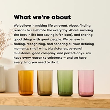 Stylish TOSSWARE RESERVE Unbreakable Tumblers Set of 4