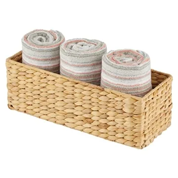 Stylish Woven Bathroom Storage Basket for Toilet Rolls