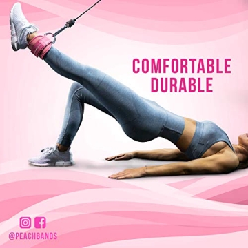 Durable Peach Cable Ankle Straps for Gym Workouts