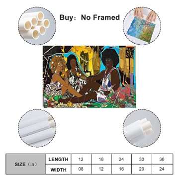Home Decor Art Poster Mickalene Thomas Femmes Noires Canvas Painting Posters and Prints Wall Art Pic...