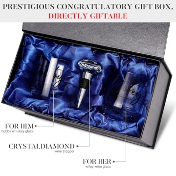 CLUSIVC Couples Gifts for Valentine's Day,【Memory Box Set】 Wedding Engagemen Gifts for Couples, Bridal Shower gifts, Cool Couple Gifts Wishes for Couples Newlywed Mr and Mrs Him and Her