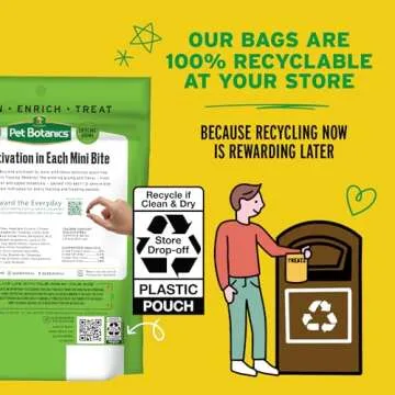 Pet Botanics 4 oz. Pouch Training Reward Mini Soft & Chewy, Duck and Bacon Flavor, with 200 Treats Per Bag, The Choice of Top Trainers