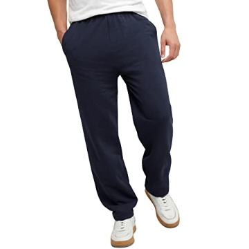 Hanes EcoSmart Open Leg Pant with Pockets in Navy