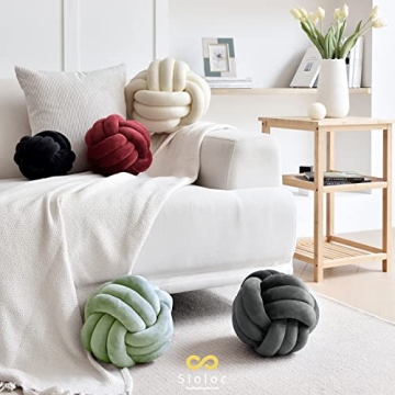 Sioloc Soft Knot Ball Pillow for Cozy Home Decor