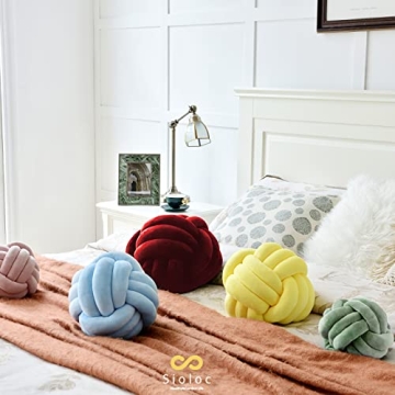 Sioloc Soft Knot Ball Pillow for Cozy Home Decor