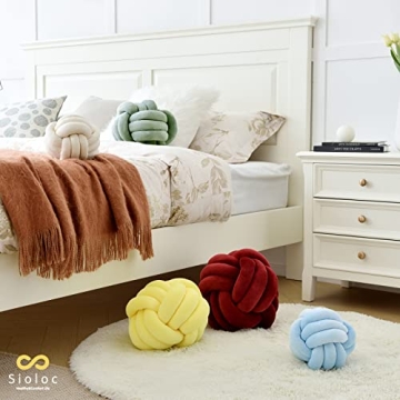 Sioloc Soft Knot Ball Pillow for Cozy Home Decor