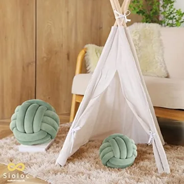 Sioloc Soft Knot Ball Pillow for Cozy Home Decor