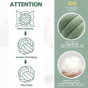 Sioloc Soft Knot Ball Pillow for Cozy Home Decor