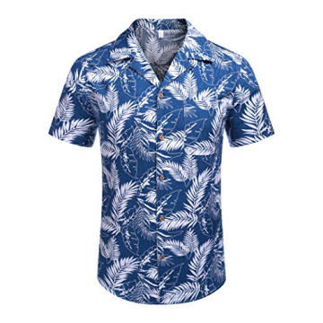 Stylish COOFANDY Hawaiian Button-Down Shirt for Summer