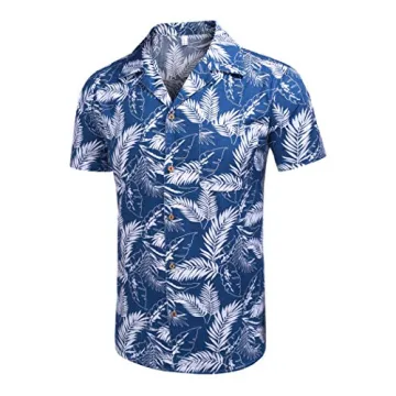 Stylish COOFANDY Hawaiian Button-Down Shirt for Summer