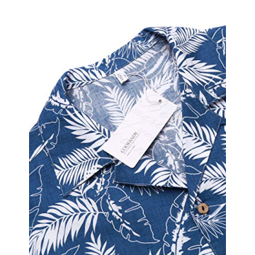 Stylish COOFANDY Hawaiian Button-Down Shirt for Summer